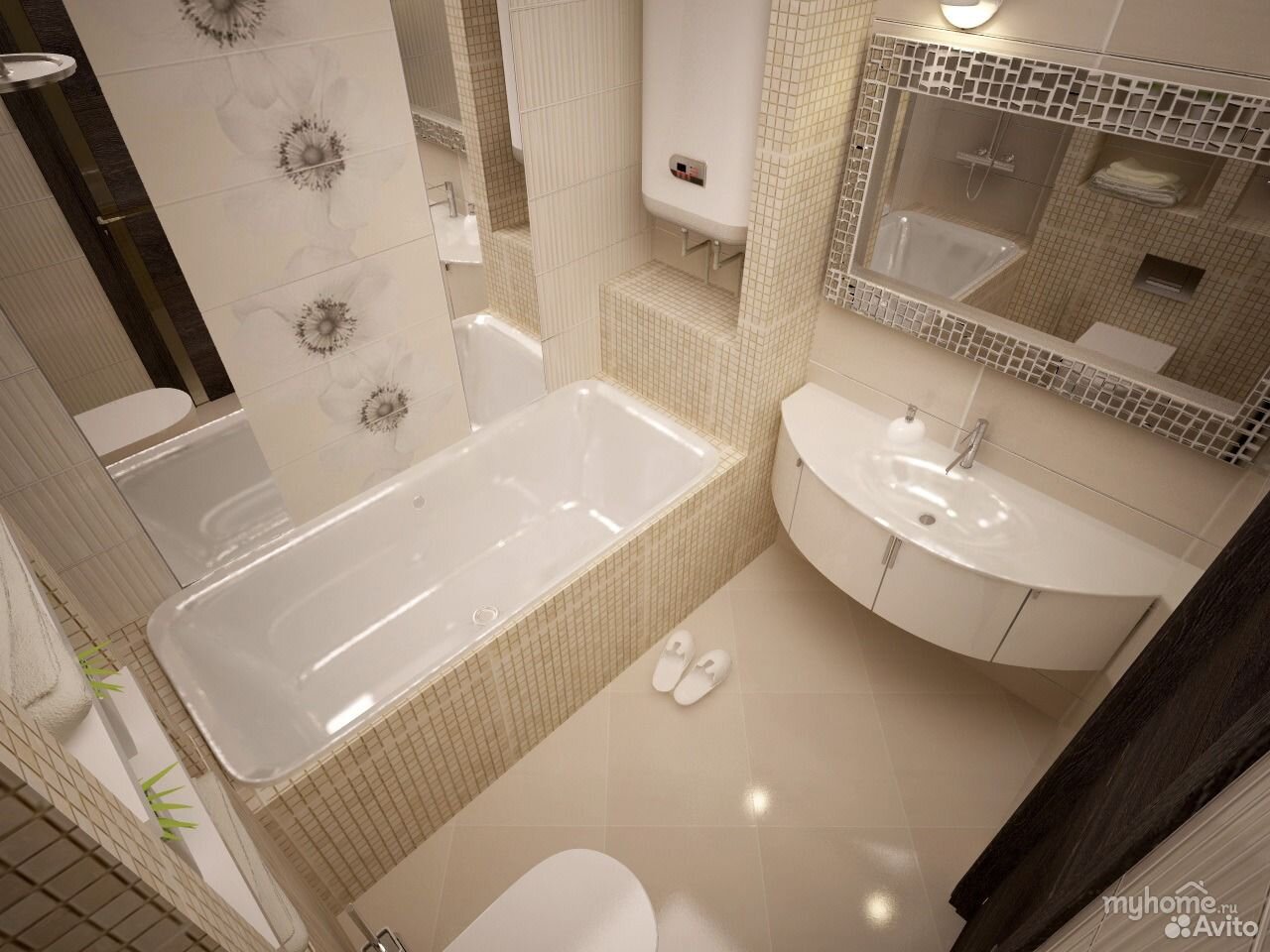 Дизайн в маленькой ванной комнате » Современный дизайн на Vip-1gl