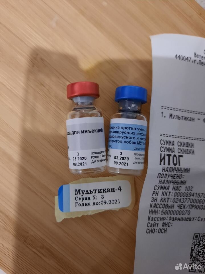 Продам вакцину мультикан-4 (1доза) для щенка купить на Зозу.ру - фотография № 1