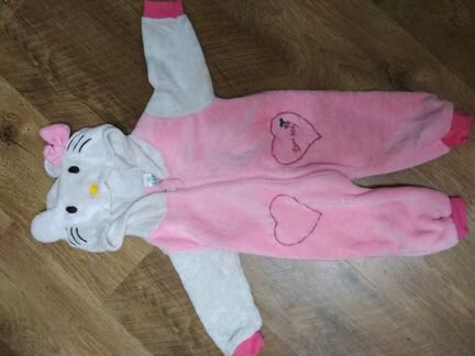 Фланелевый костюм комбинезон кошка