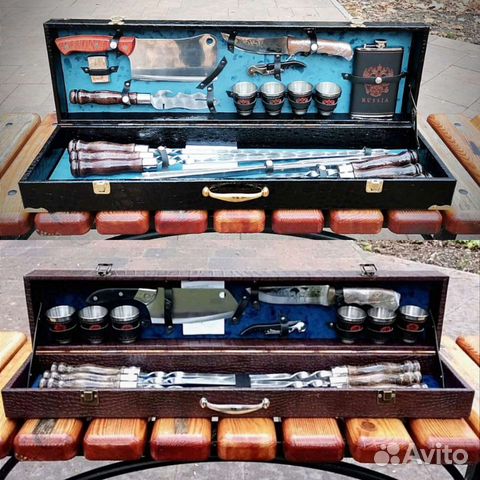 Шампура набор подарочный в кейсах