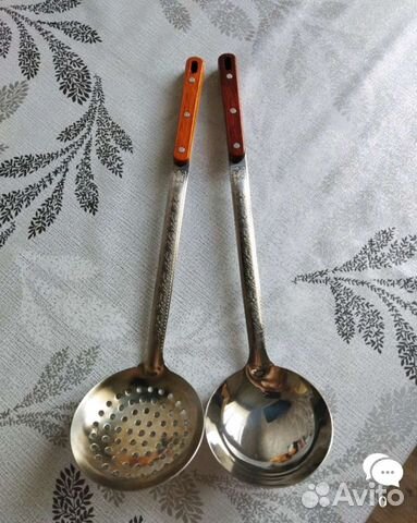 Шумовка и половник для казана