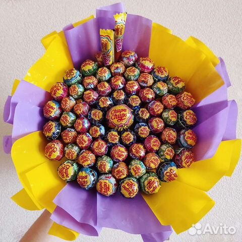 Съедобные букеты из конфет Чупа чупс