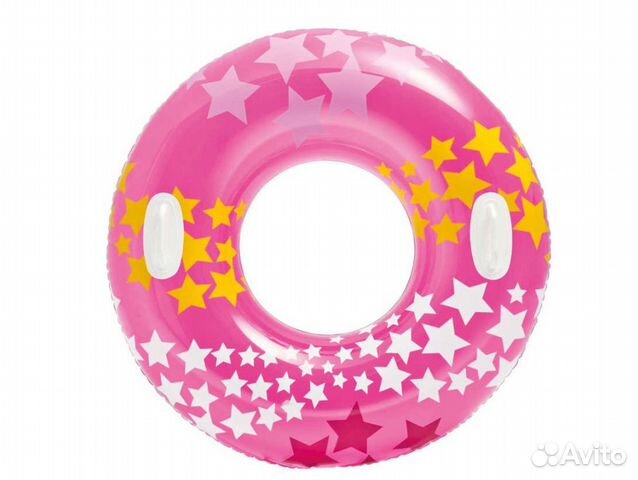 Надувной круг розовый 59256