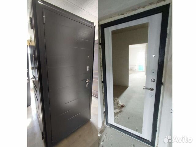 Дверь входная с зеркалом