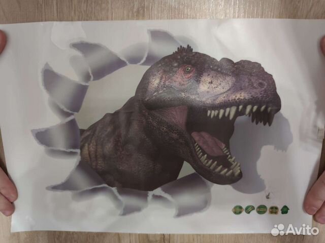 Наклейка для автомобиля ноутбука динозавр