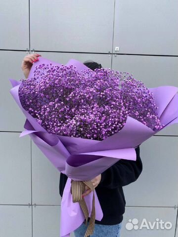 Цветы,букет с доставкой из гипсофил