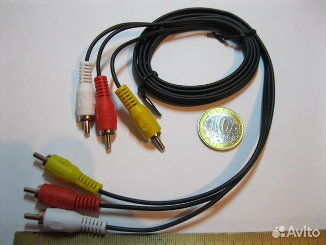 Кабель тюльпаны 3 RCA папы - 3 RCA папы 1.5 и 3 м