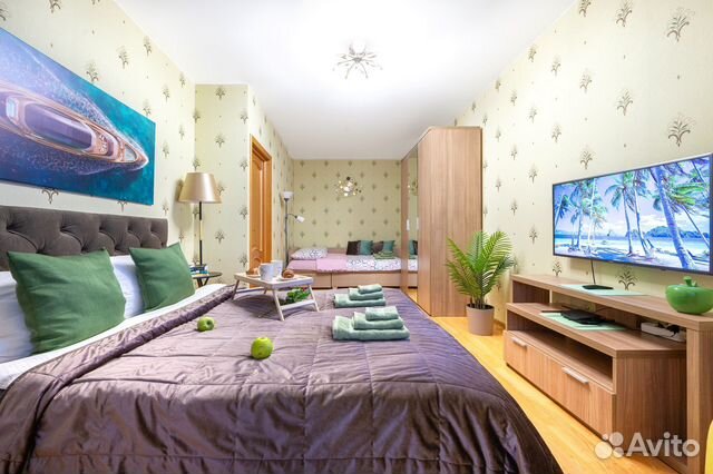 

1-к. квартира, 45 м², 2 кровати