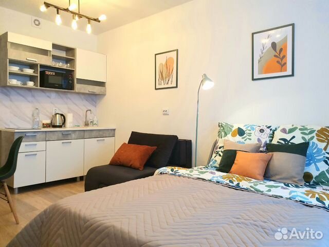 

Квартира-студия, 28 м², 2 кровати