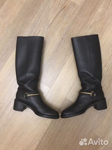 Сапоги кожаные Gucci