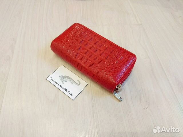 Женский кошелек клатч из кожи крокодила