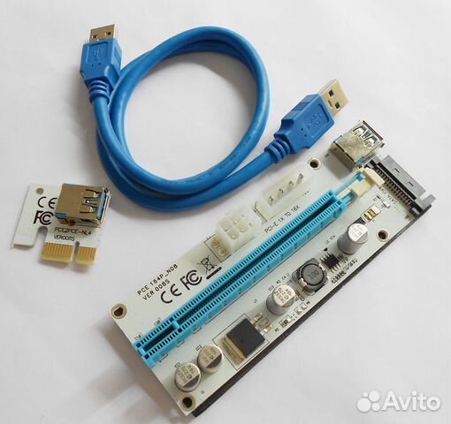 Райзер, рейзер, raiser в наличии pci-e x1-x16 usb