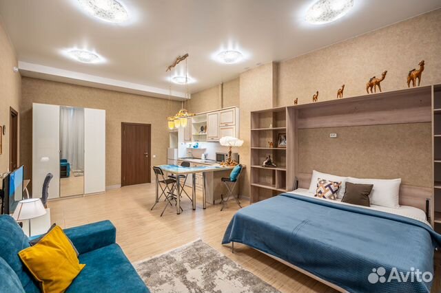 

Квартира-студия, 45 м², 2 кровати