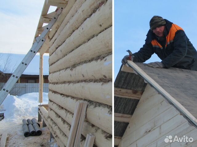 Дом-баня из русского сруба, 6х6 + веранда 6х2 м