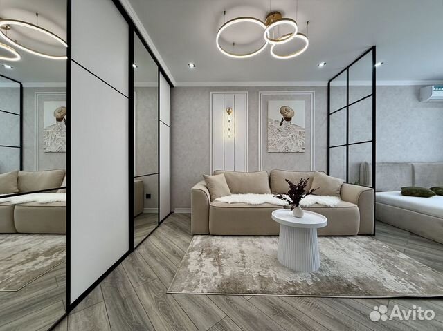 

1-к. квартира, 45 м², 2 кровати