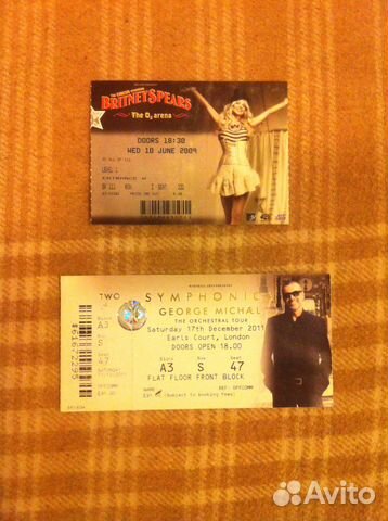 Билеты George Michael, Britney Spears