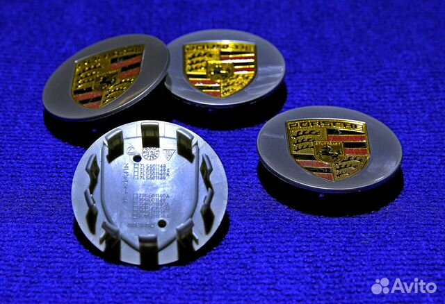 Комплект колпачков диска Porsche 76м серебр