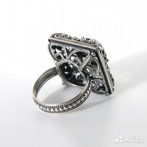 Кольцо с азуритом (серебро)