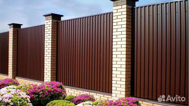 Забор из профнастила с установкой под ключ