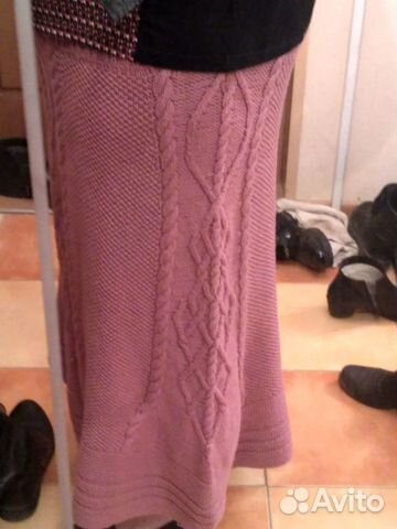 Вязаная юбка в пол ручной работы на 58р