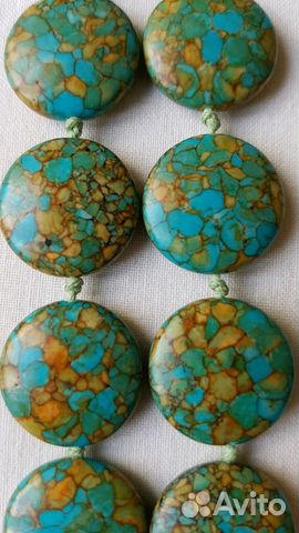 Бусы голубые из натуральных камней Бусы голубые из натуральных камней