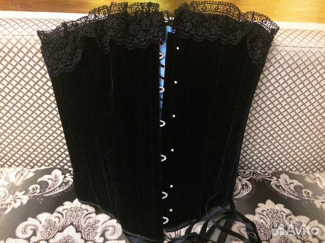 Корсет Бархатный Черный Корсет Бархатный Черный