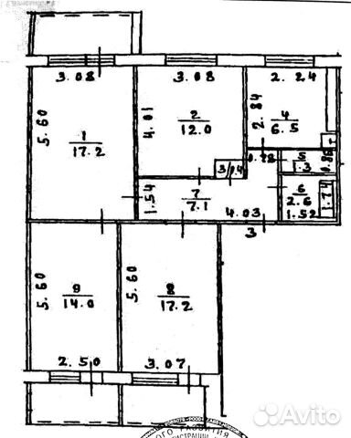 4-к квартира, 85 м², 1/9 эт.