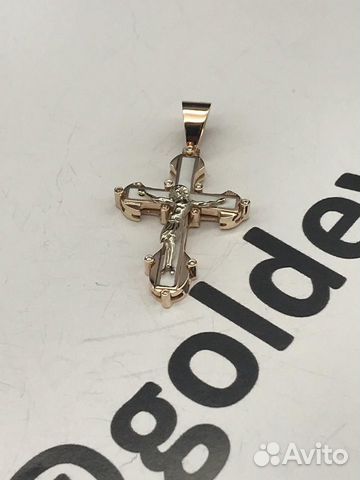 Золотой крест с бриллиантами