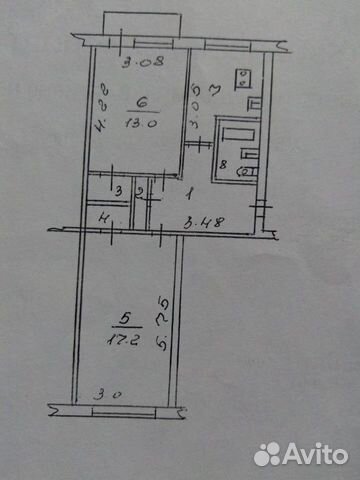 2-к квартира, 47 м², 3/5 эт.