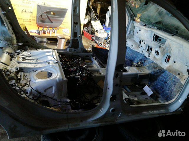 Порог правый с центральной стойкой Renault Logan 2 Порог правый с центральной стойкой Renault Logan 2