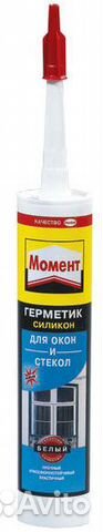 Герметик Момент для Окон и стекол силиконовый Герметик Момент для Окон и стекол силиконовый