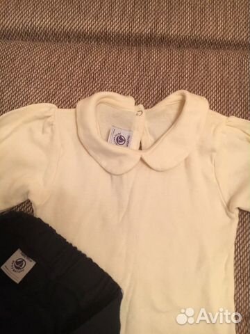 Юбка и боди Petit Bateau, с длинным рукавом.(компл