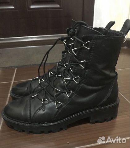 Ботинки осенние кожаные Zara 38р-р Ботинки осенние кожаные Zara 38р-р
