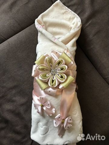 Бант с лентой на выписку из роддома