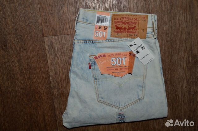 Джинсы Levis 501 W36 L29 Aged Wash