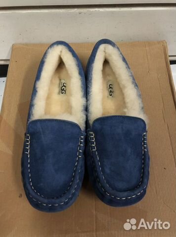 UGG Мокасины синие с мехом UGG Мокасины синие с мехом