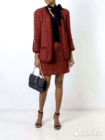 Chanel Vintage Твид юбка оригинал Chanel Vintage Твид юбка оригинал