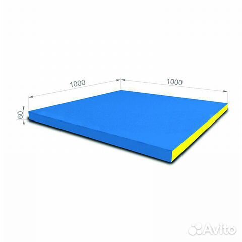 Мат гимнастический 100х100х6 см