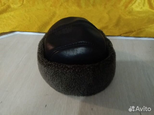 Мужская Зимняя Шапка.Натурал.Кожа.Новая.Размер 55