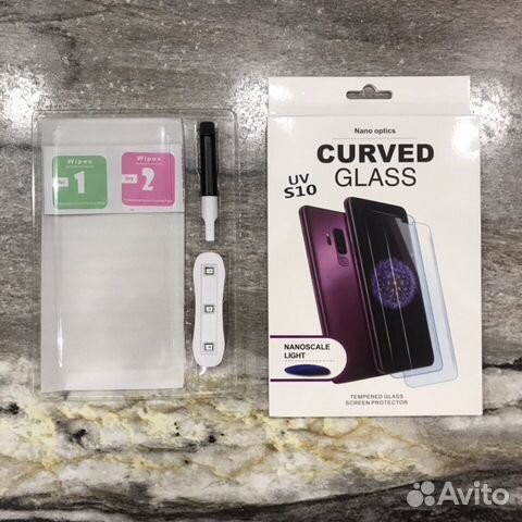 Защитное стекло с уф клеем Nano Optics гнутое
