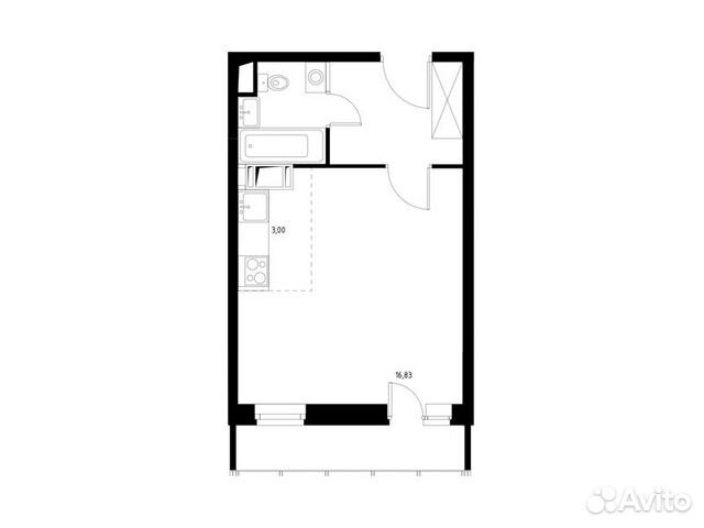 1-к квартира, 29.3 м², 3/12 эт. 1-к квартира, 29.3 м², 3/12 эт.