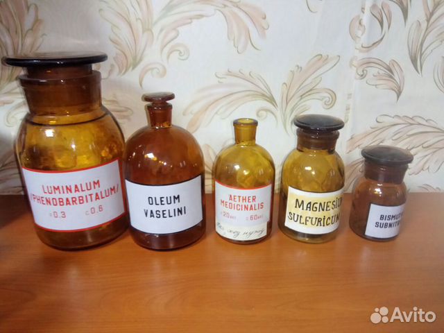 Бутылка лабораторная Штангласы Винтаж