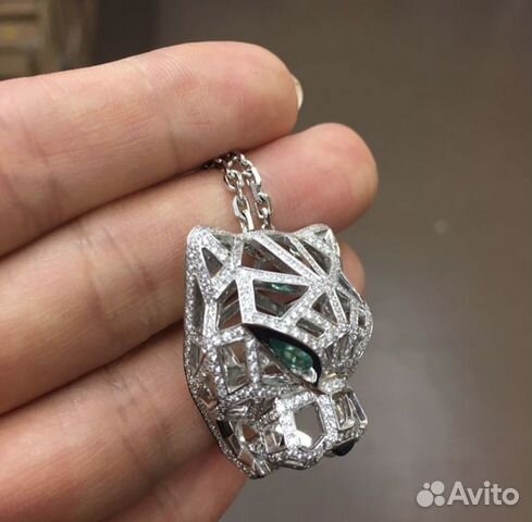 Золотое колье 585 пробы Пантера с брил. 1.4 ct Золотое колье 585 пробы Пантера с брил. 1.4 ct