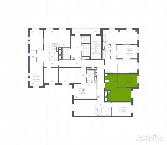 1-к квартира, 37.4 м², 22/23 эт. 1-к квартира, 37.4 м², 22/23 эт.