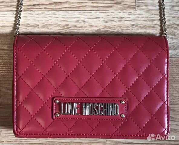 Сумка клатч Love Moschino оригинал красная