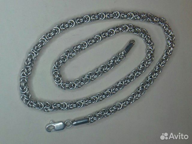 Серебро 925 пробы,Цепь плетения Византия