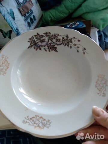 Суповая фарфоровая тарелка Коростень