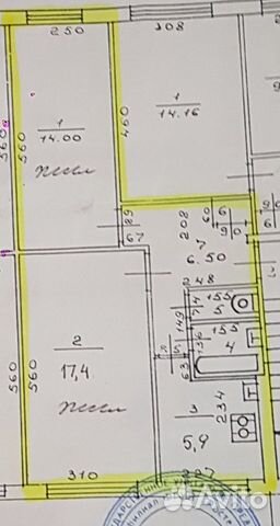 2-к квартира, 47.6 м², 1/5 эт. 2-к квартира, 47.6 м², 1/5 эт.