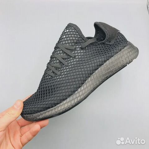 Кроссовки Adidas Deerupt чёрные с белым Кроссовки Adidas Deerupt чёрные с белым