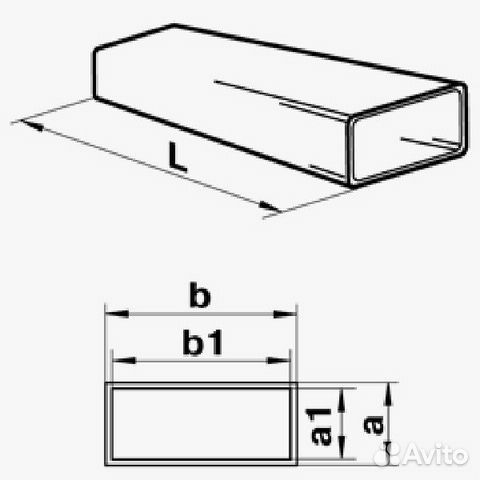 Канал вентиляционный прямоугольный